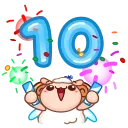 🎂 10 Years of Telegram 스티커