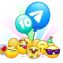 🎂 10 Years of Telegram 스티커