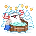 Yeti on Holidays 스티커